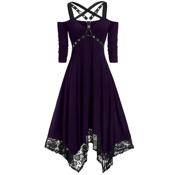 Gothic Women Black Goth Dress