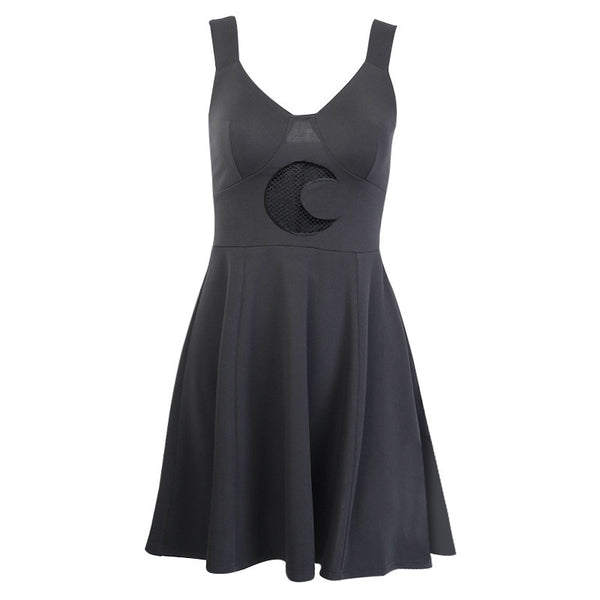 Gothic Black Sexy Sleeveless Women Dress