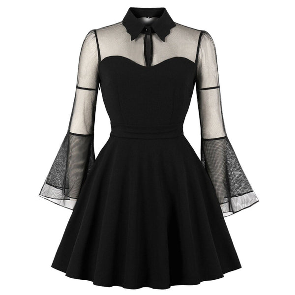 Women Black Punk Gothic Dress