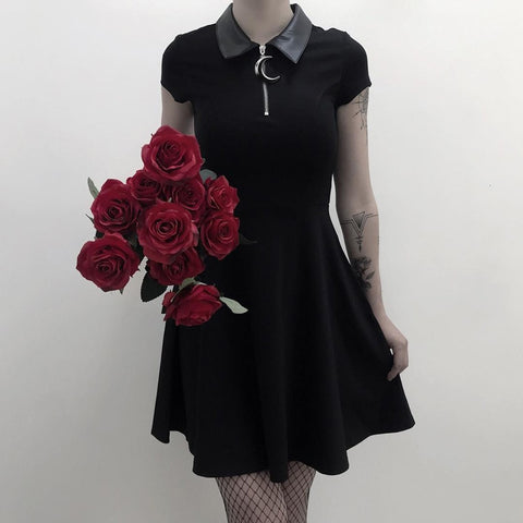 Grunge Aesthetic Vintage Pleated Dresses